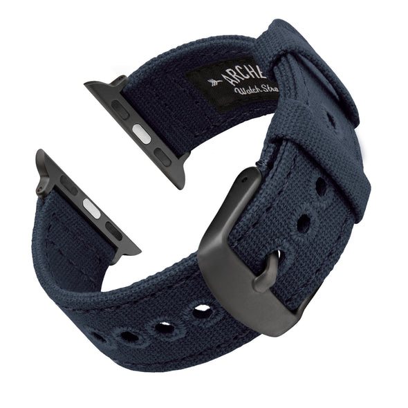Apple Watch Canvas - Navy Blue/Space Gray, ARC-AWC2-NVYG42, ARC-AWC2-NVYG38