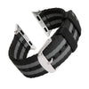 Apple Watch Seat Belt Nylon - Black and Gray (James Bond)/Stainless, ARC-AWSB-BLKGRYS42, ARC-AWSB-BLKGRYS38