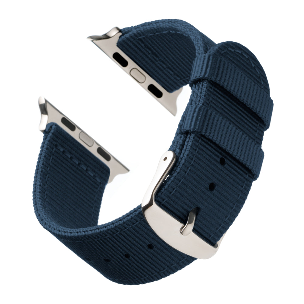 Apple – Watch Nylon - Navy/Stainless Straps Watch Archer