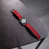 Apple Watch Canvas - Carmine Red/Silver Aluminum, ARC-AWC2-REDS42, ARC-AWC2-REDS38