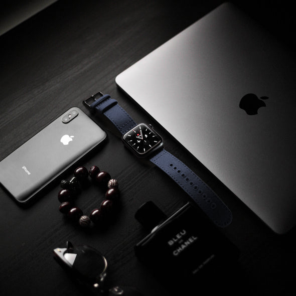 Apple Watch Canvas - Navy Blue/Space Gray, ARC-AWC2-NVYG42, ARC-AWC2-NVYG38