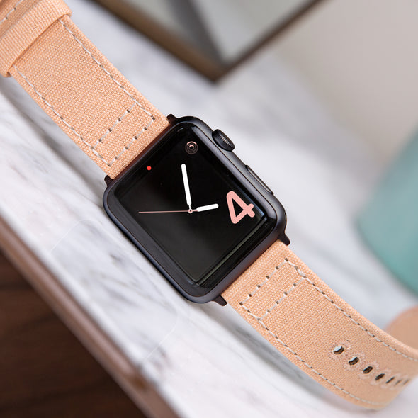 Apple Watch Canvas - Pale Coral/Space Gray, ARC-AWC2-CRLG42, ARC-AWC2-CRLG38