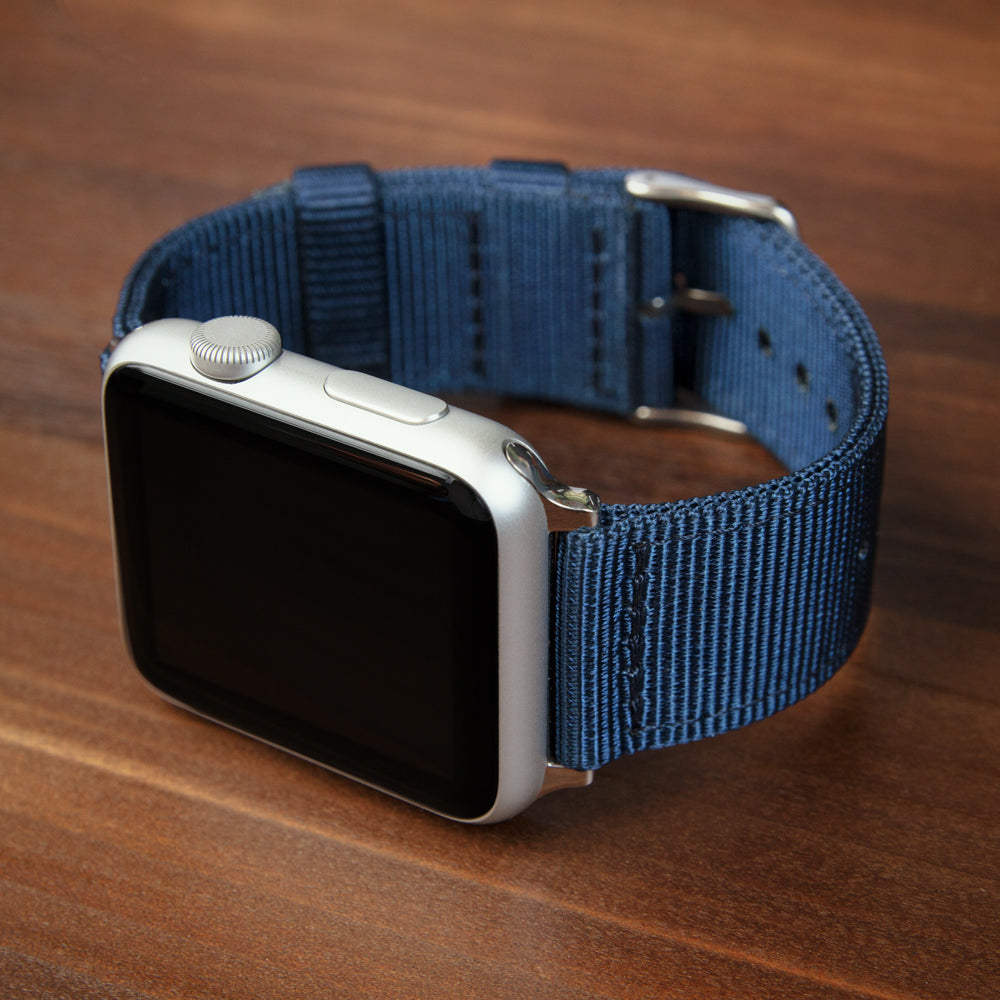 Apple Watch Nylon - Navy/Stainless – Archer Watch Straps